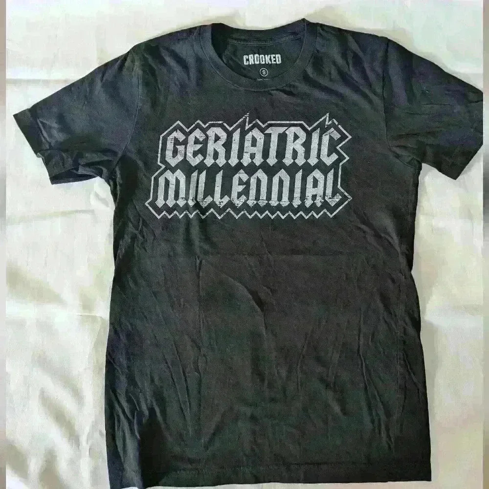 Geriatric Millennial Black T-Shirt Size Small Women